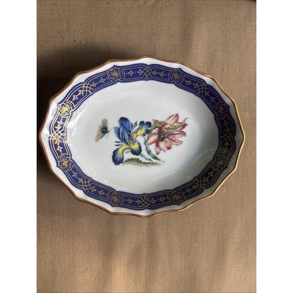 Mottahedeh Other - Mottahedeh The Merian Service Porcelain Oval Jewelry Trinket Dish Portugal